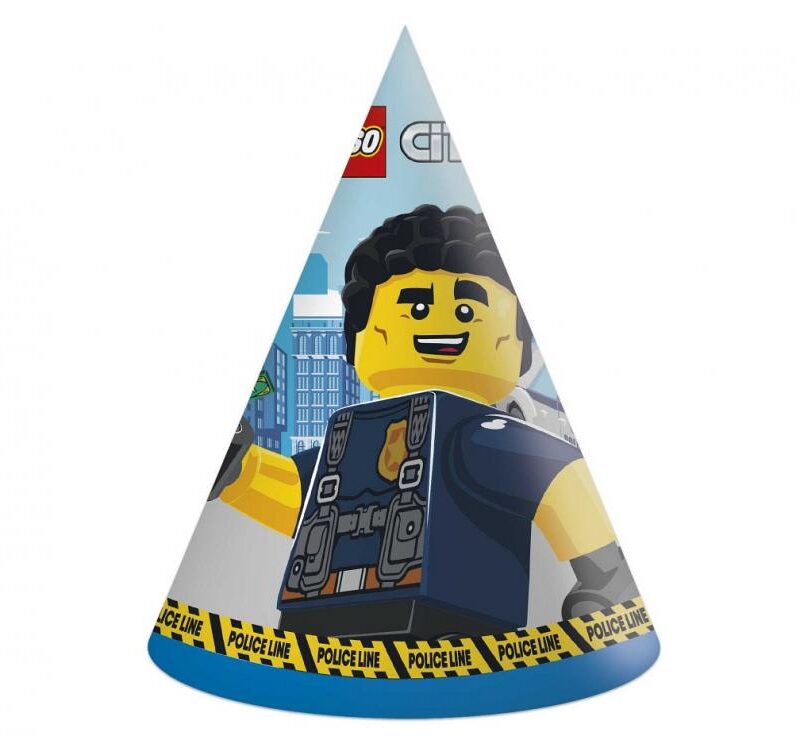 Czapeczki papierowe "Lego City", Procos, 6 szt