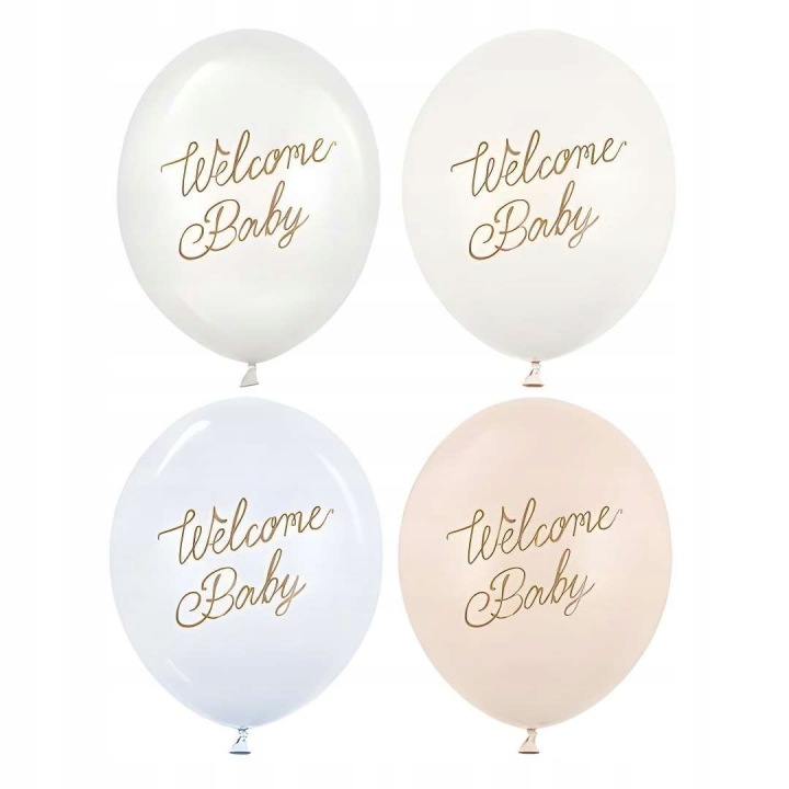 Balony-Welcome-Baby-niebiesko-bialy-mix-PartyDeco-12