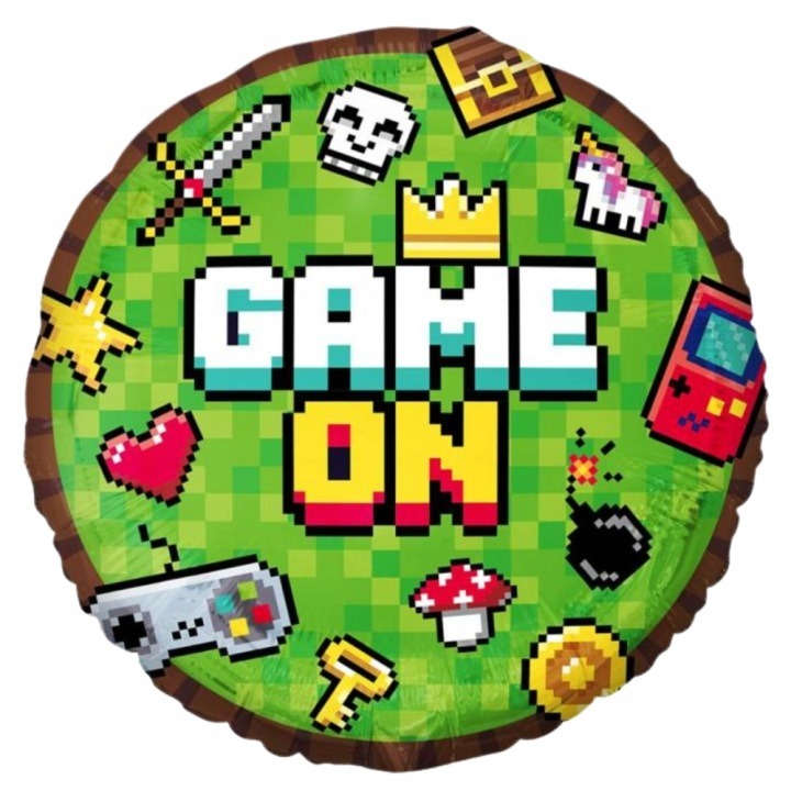 imgi_117_Balon-Foliowy-Game-On-Okragly-Na-Urodziny-Impreze-Dla-Dziecka-GODAN-45-cm