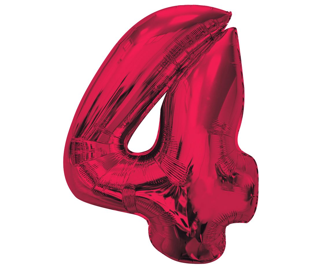 czerwony-balon-cyfra-4
